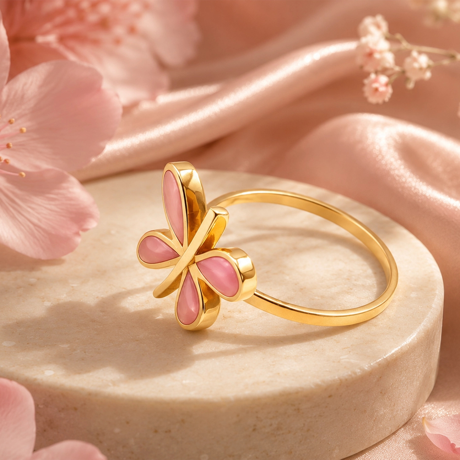 Blush Flutter Ring
