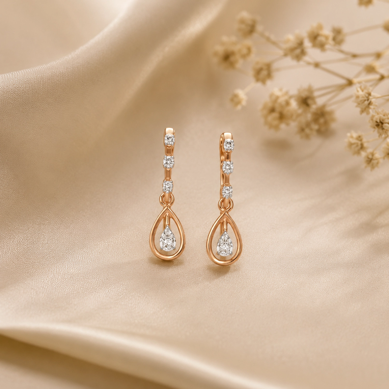 Celeste Diamond Drop Earrings