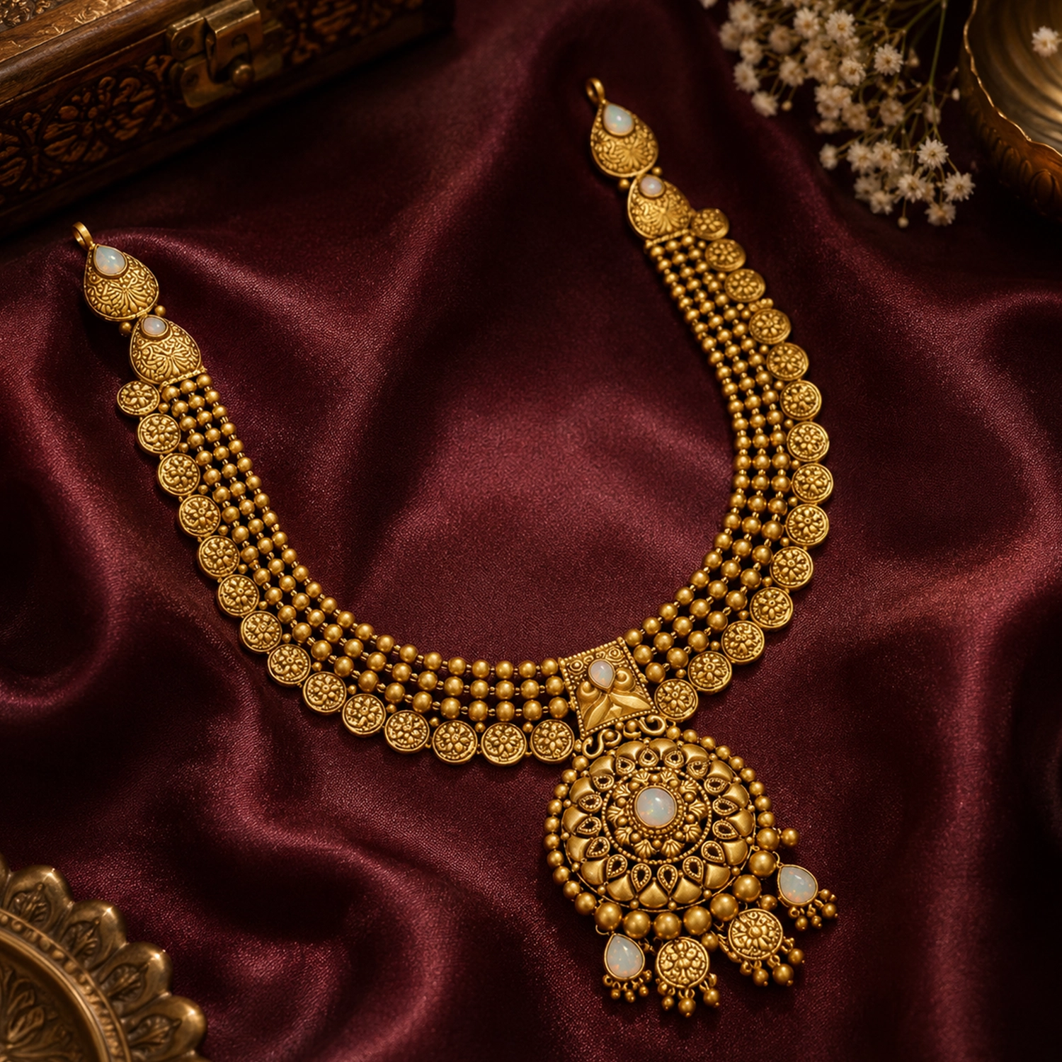 Royal Antique Opal Necklace