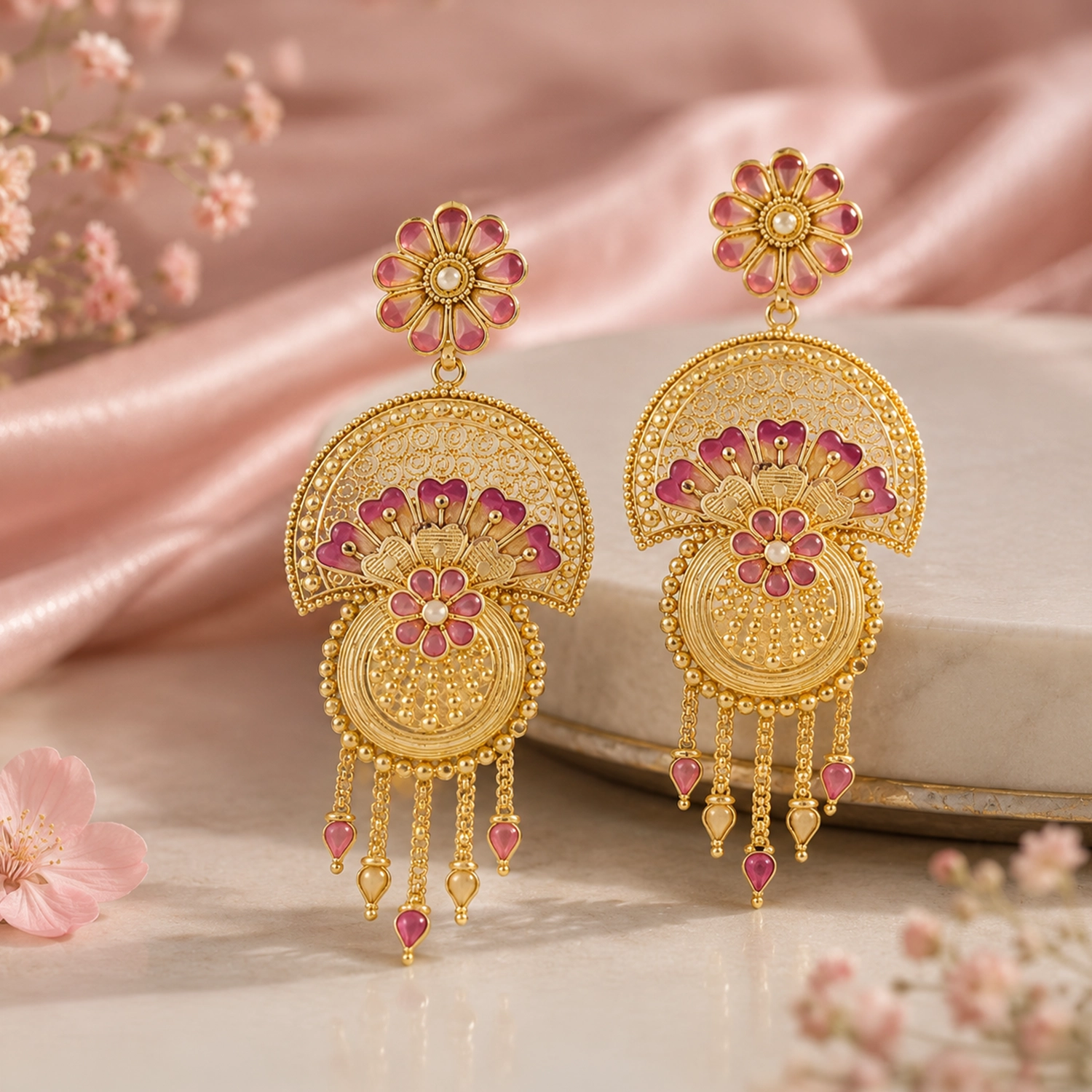 Heritage Blossom Antique Earrings