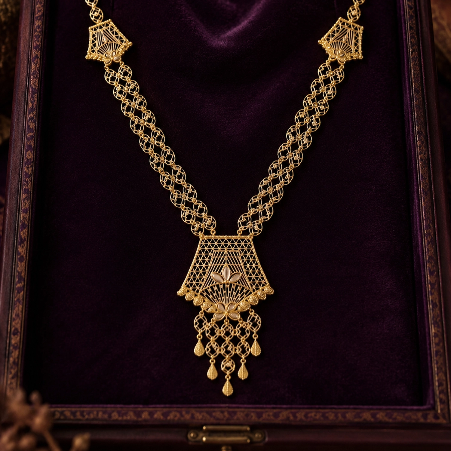 Celestial Lattice Pendant Necklace