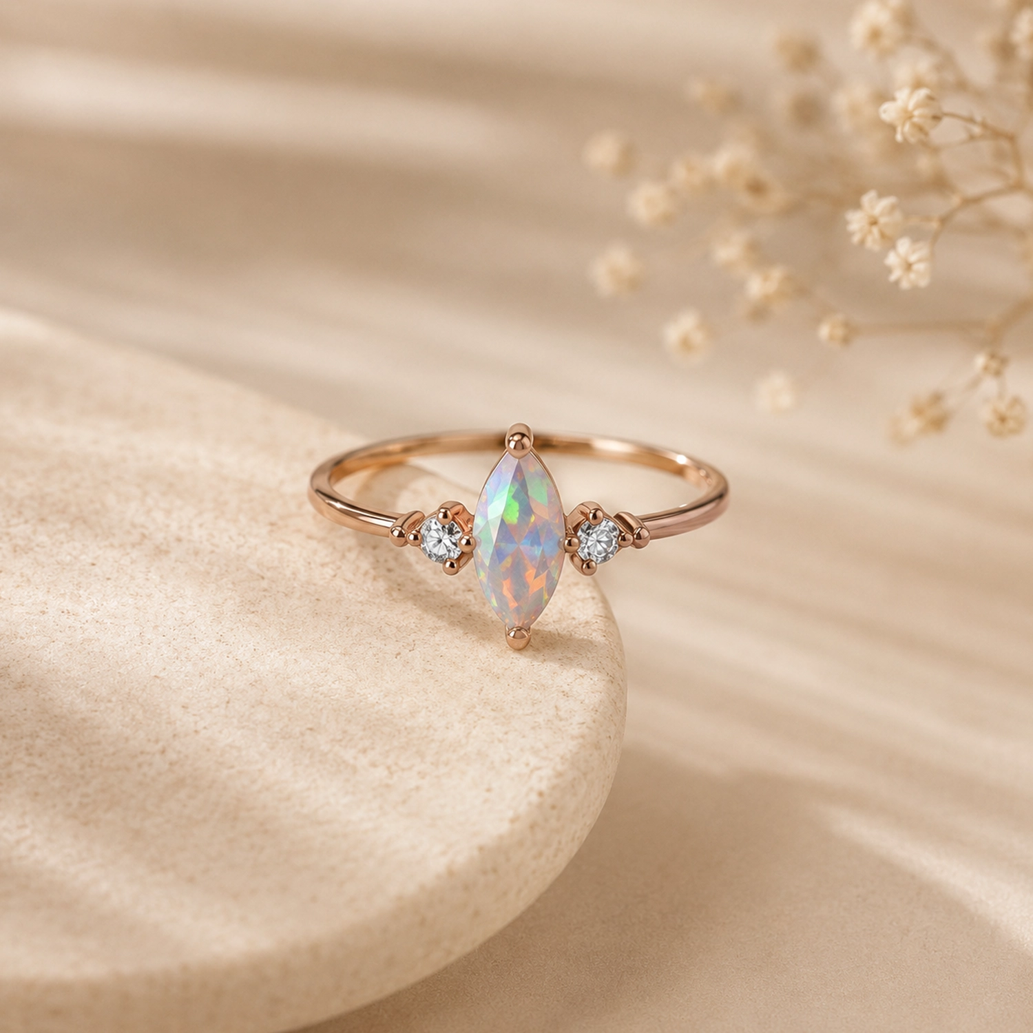 Celestial Opal Bloom Ring